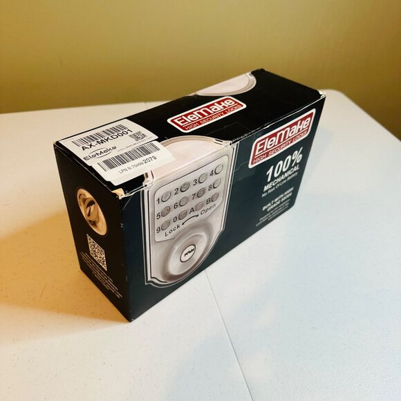 Mechanical Keyless Deadbolt Door Lock Open with Passcode or Key High Security - Picture 1 of 9